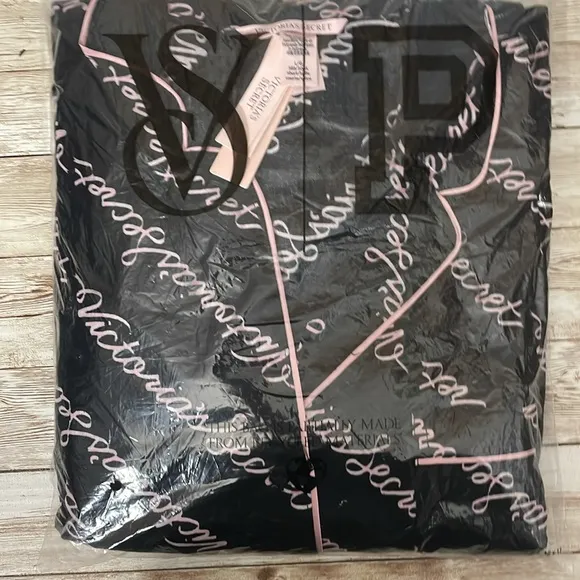🆕 VICTORIA’S SECRET VS FLANNEL LONG PAJAMA PJ SLEEP SET L 12-14 SHORT