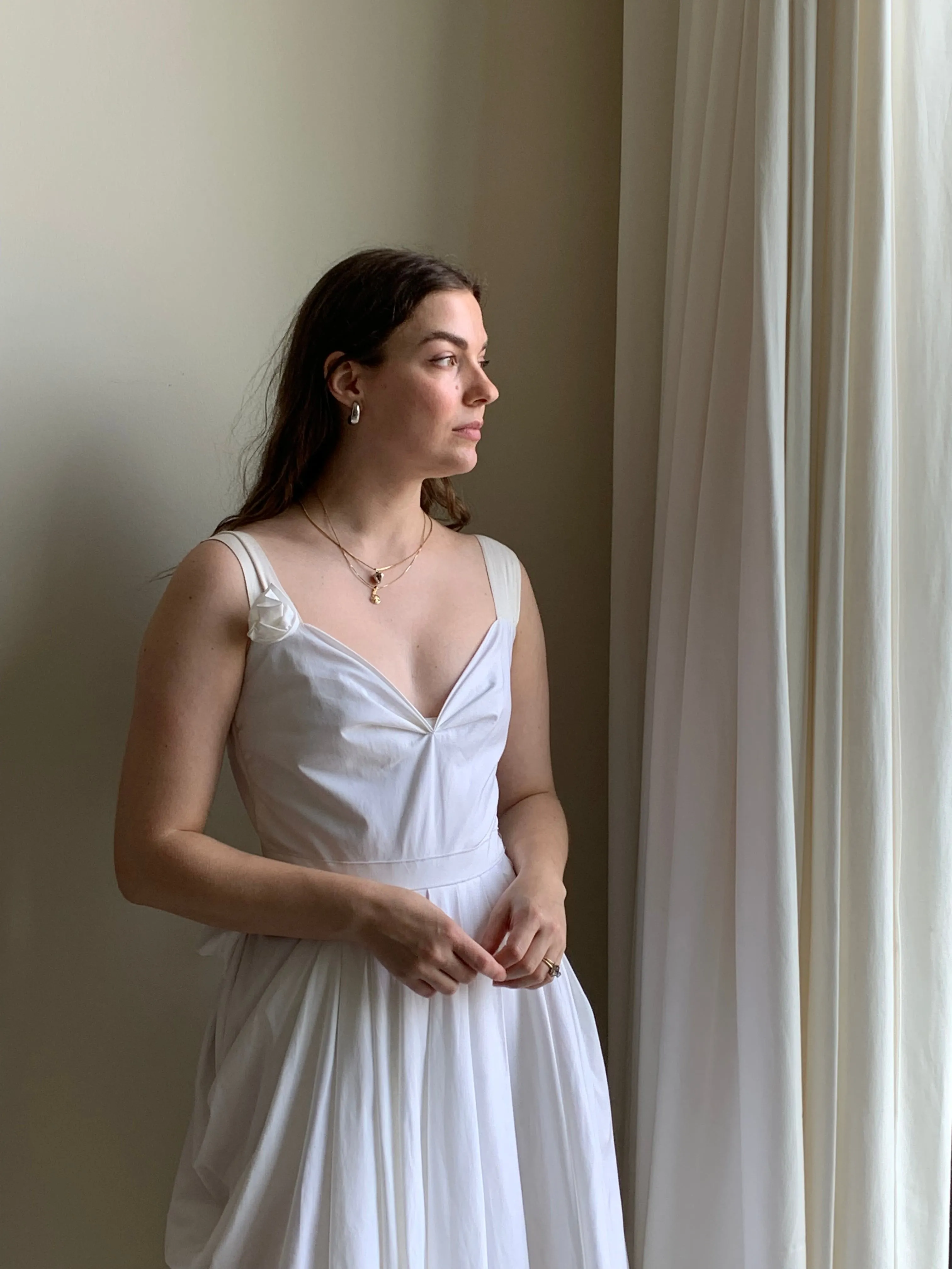 00s Prada white dress
