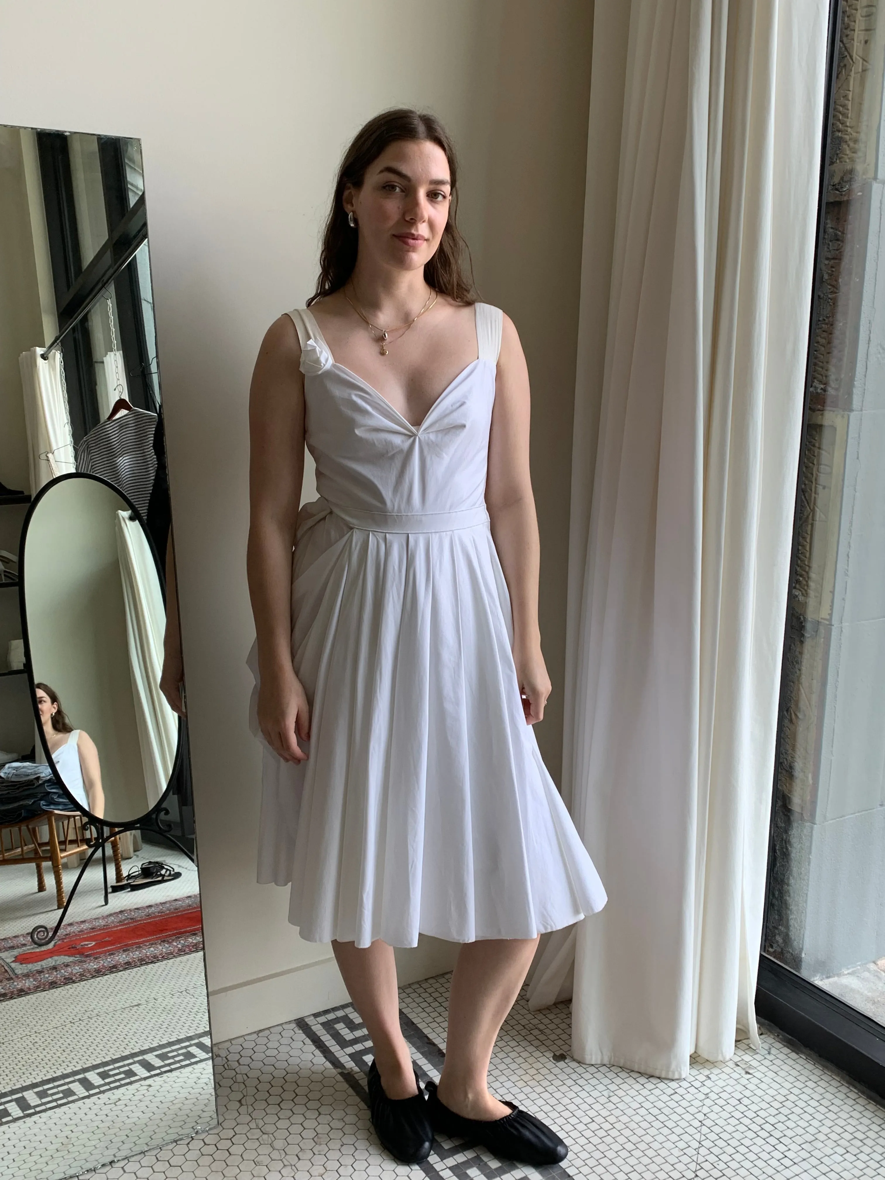 00s Prada white dress