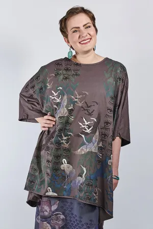 1255 Oversized Tunic Tee- Incense-Longevity and Happiness