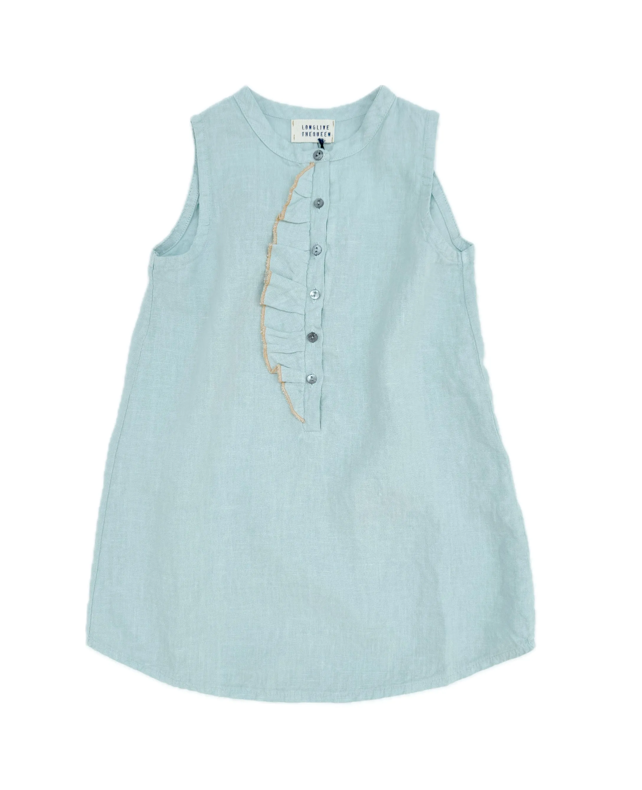 25106 Ruffle Tunic Dress - Pale Menthe
