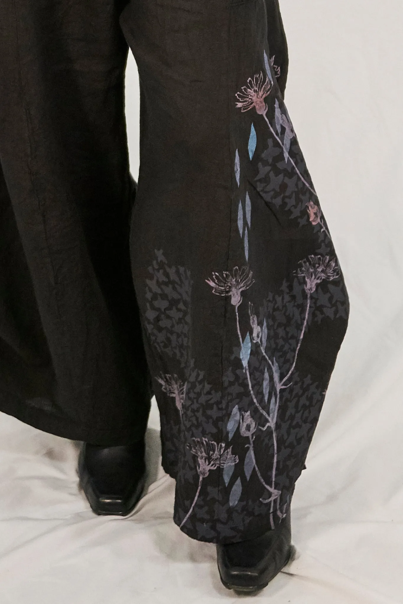 3243  Linen Billow Pant Black-P
