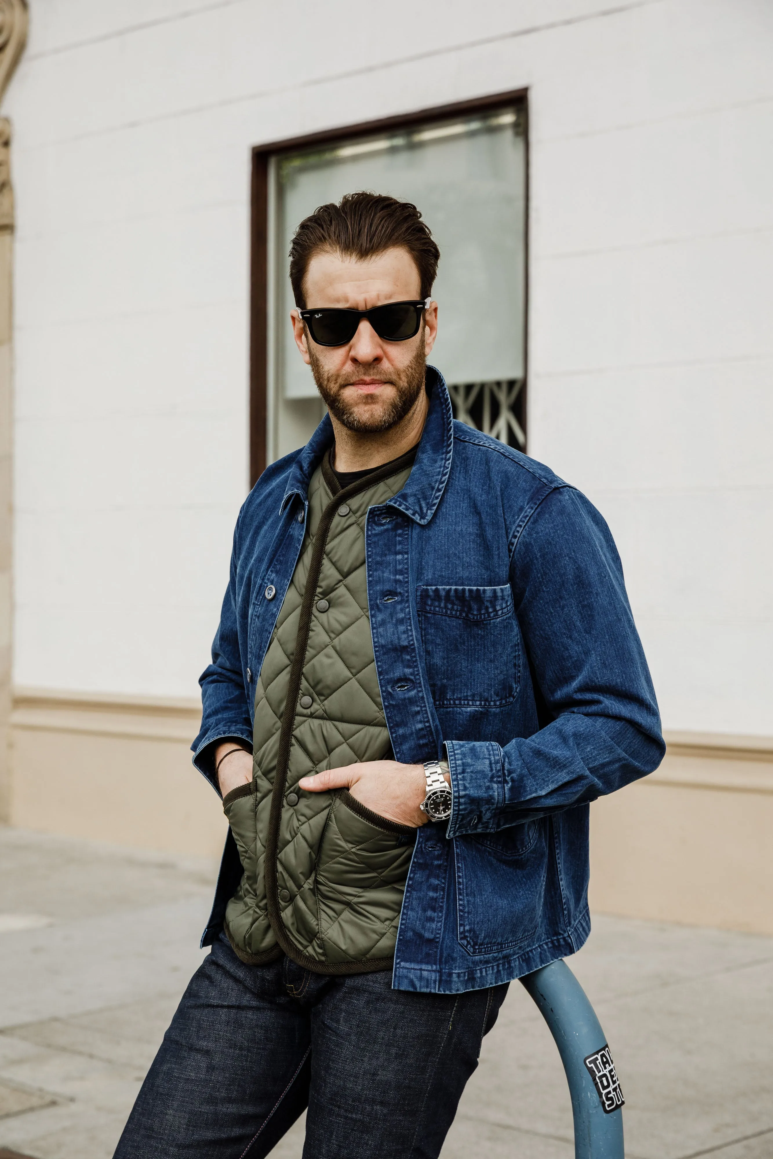 3sixteen - French Work Jacket - Indigo HBT