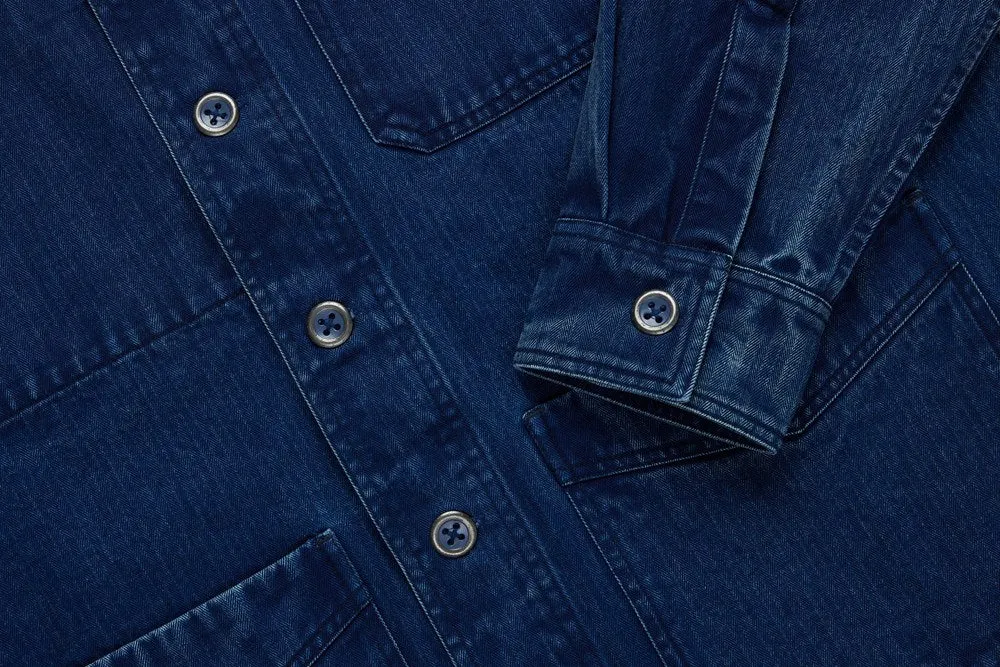 3sixteen - French Work Jacket - Indigo HBT