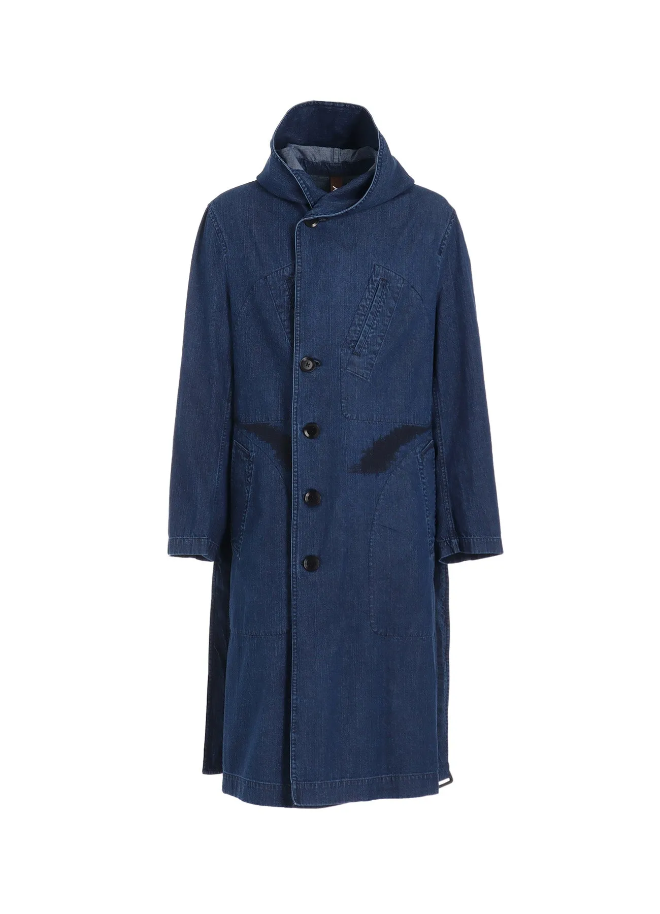 8OZ DENIM   DUNGAREE HOODED COATS WITH POCKETS