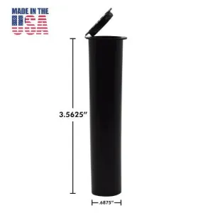 90mm Joint Tube | Cartridge Tube - Made in USA - Opaque Black