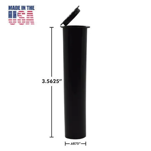 90mm Joint Tube | Cartridge Tube - Made in USA - Opaque Black