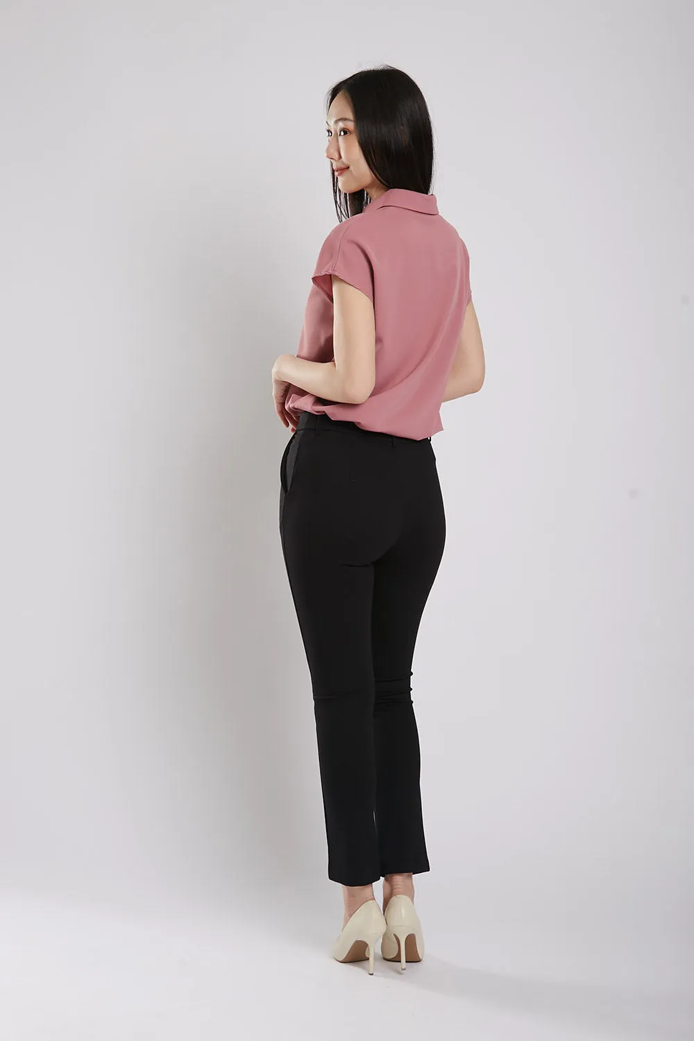 Aella Button Down Shirt in Dust Pink