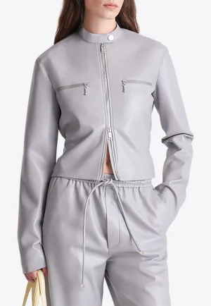 Aletta Faux Leather Biker Jacket