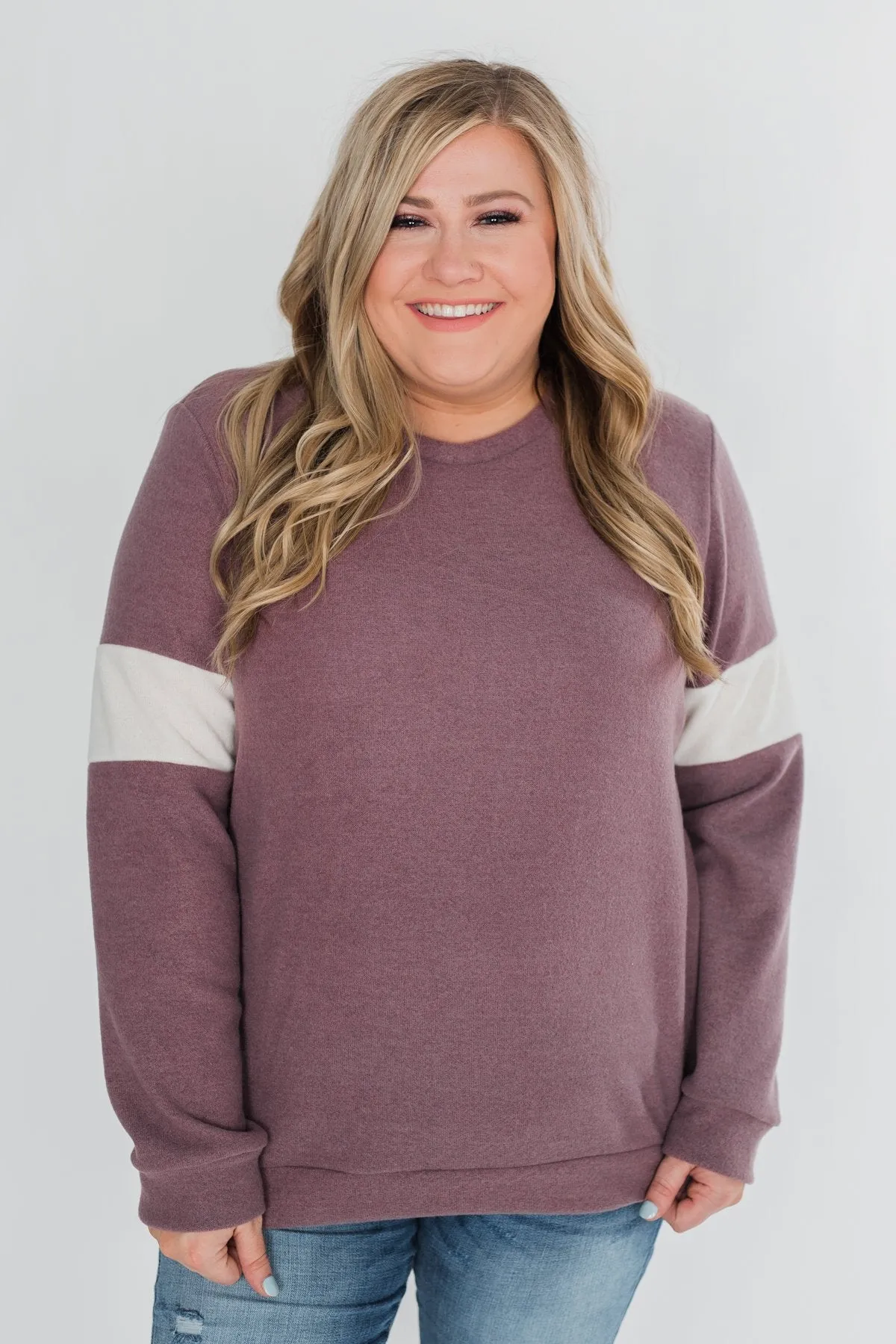 All of Me Long Sleeve Pullover Top - Antique Mauve