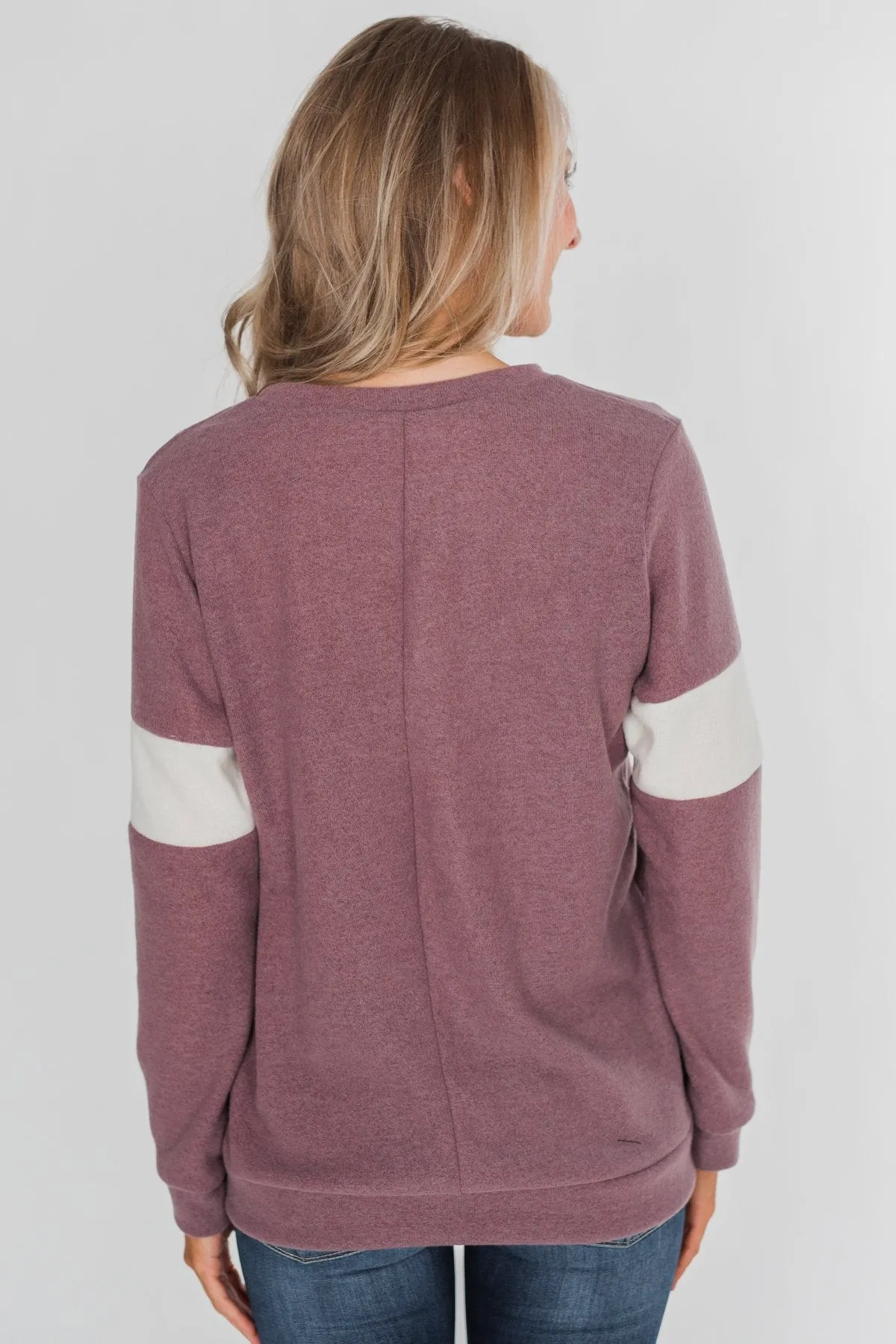 All of Me Long Sleeve Pullover Top - Antique Mauve