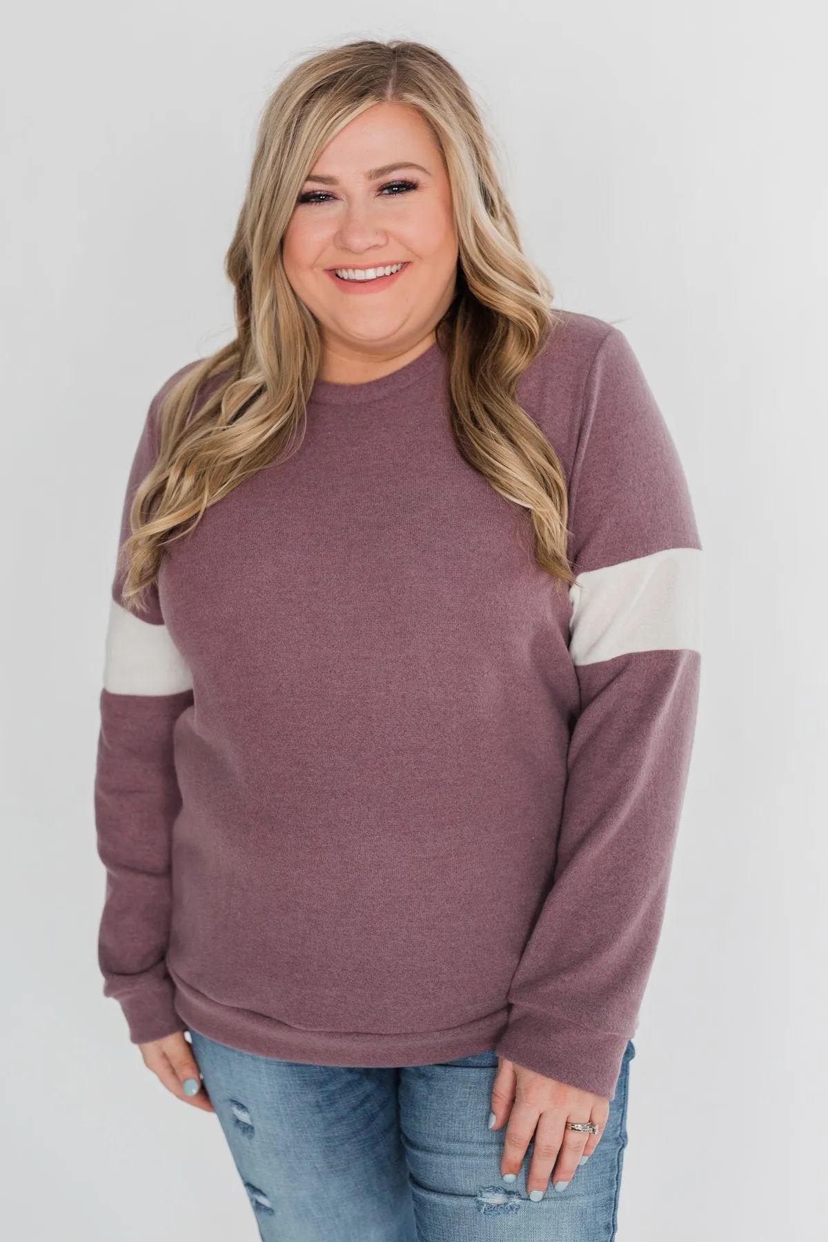 All of Me Long Sleeve Pullover Top - Antique Mauve