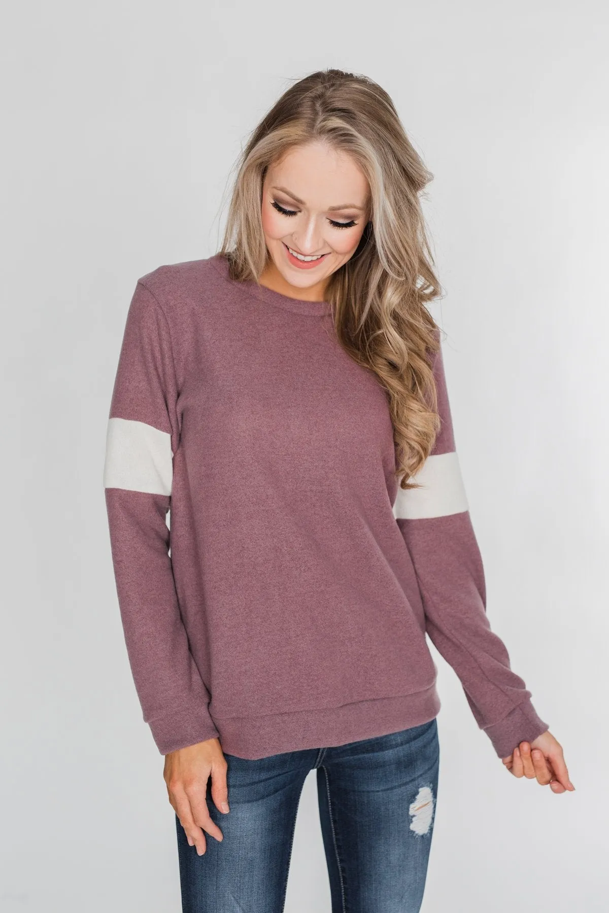 All of Me Long Sleeve Pullover Top - Antique Mauve
