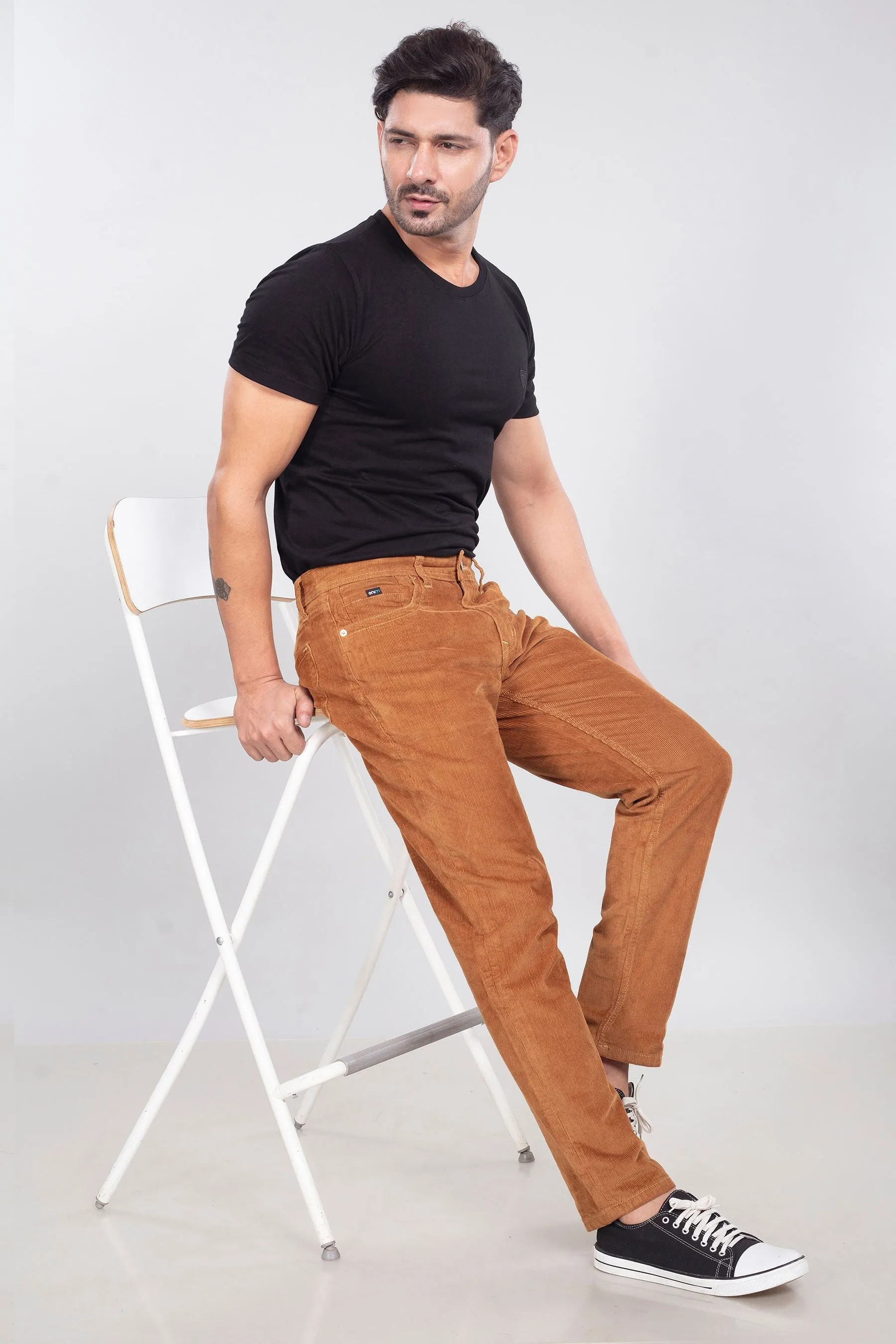 Almond Stretch Corduroy Jeans