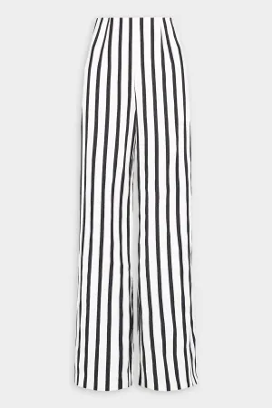 Amo Trousers in Black & White Stripe