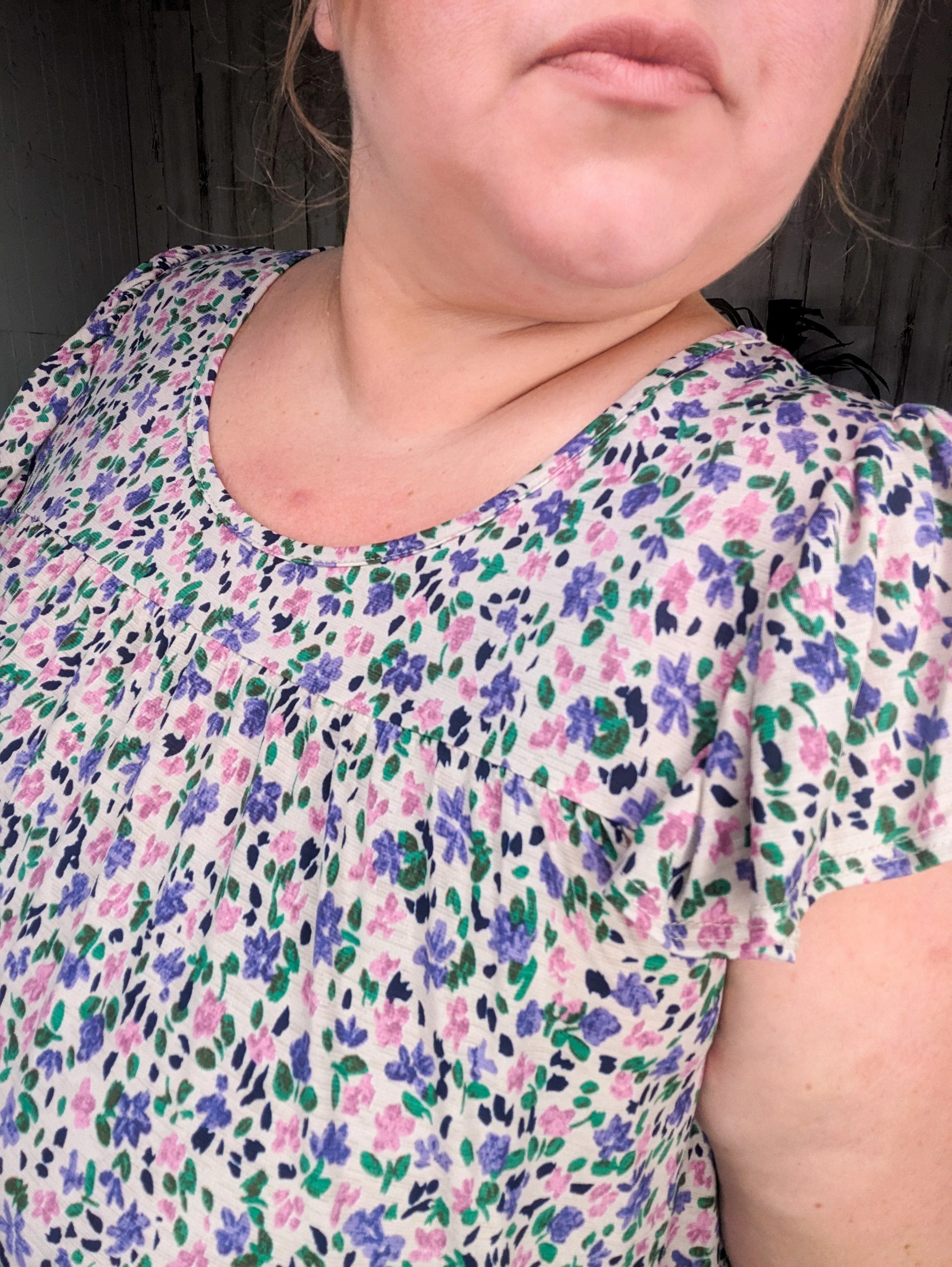 Anissa Flowy-Tiered Top in Florals