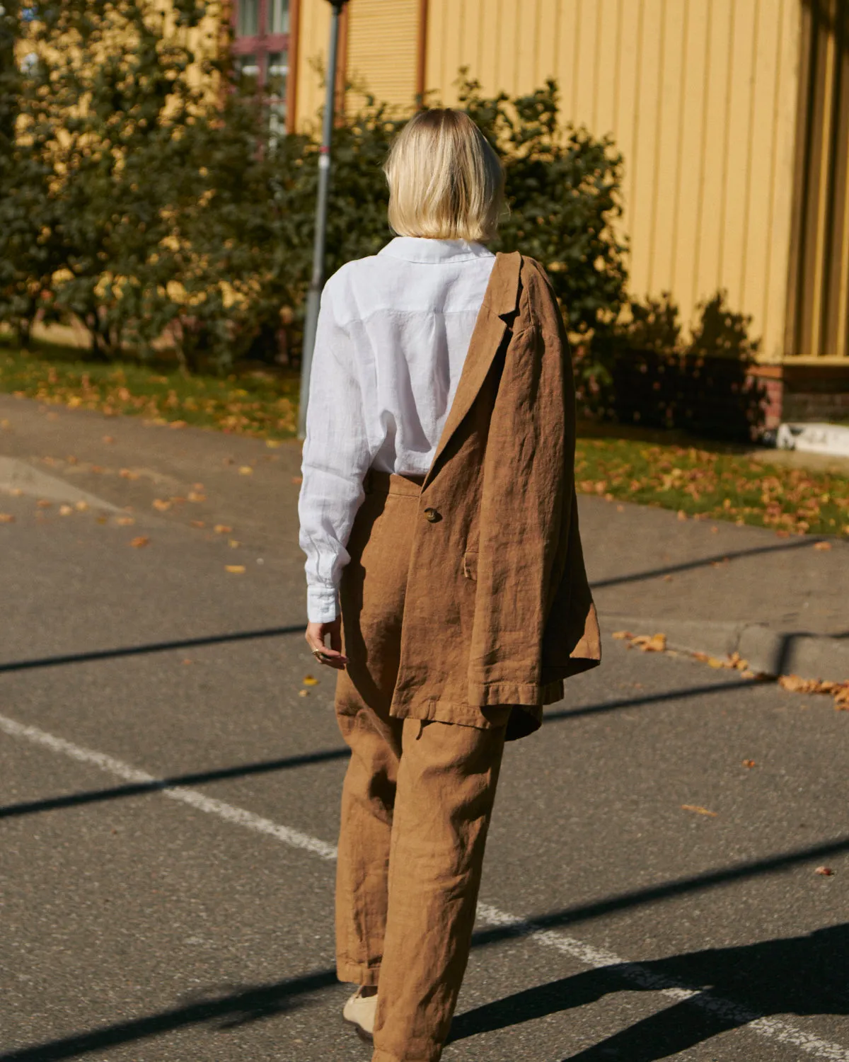Anna - Linen Trousers in brown