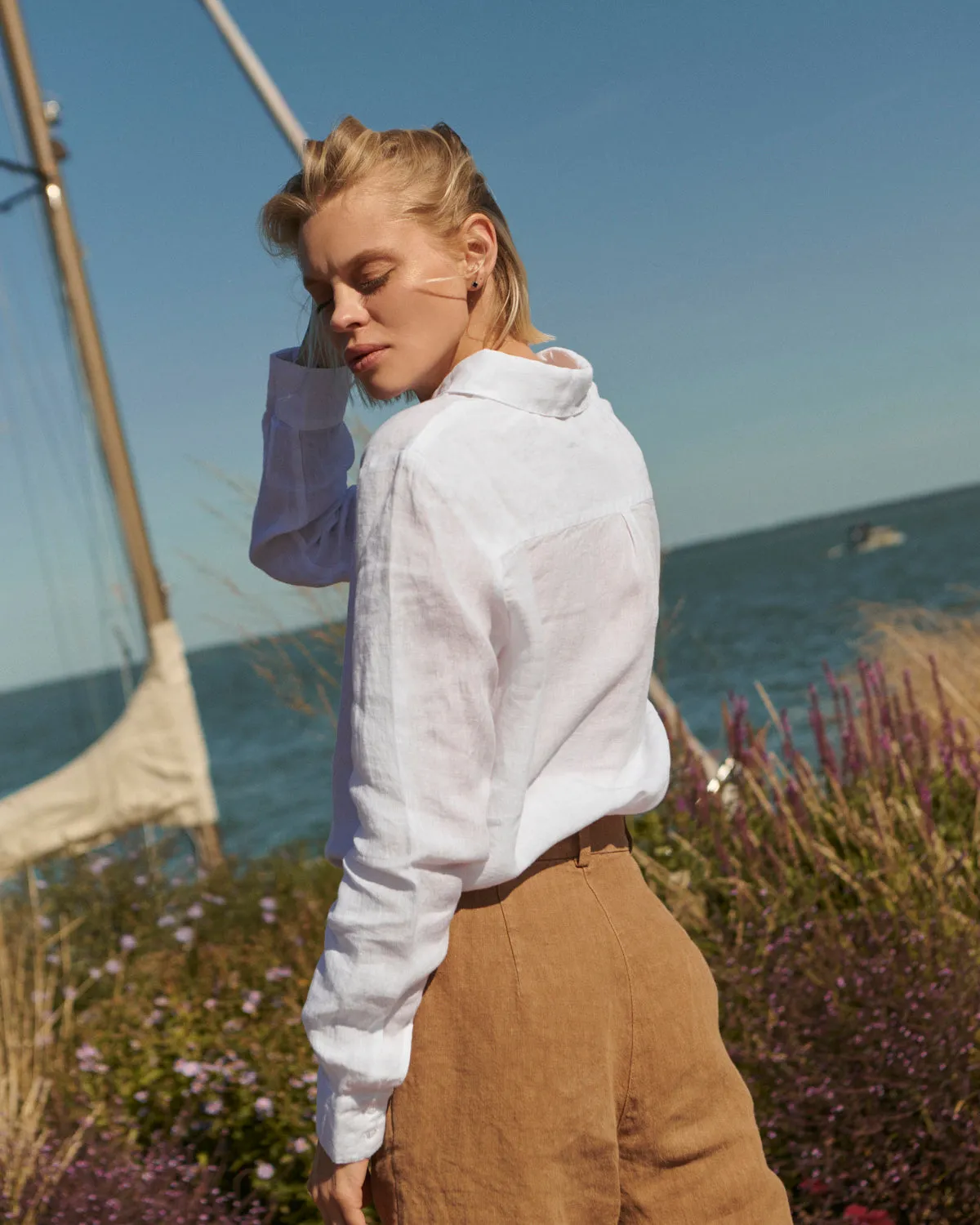 Anna - Linen Trousers in brown