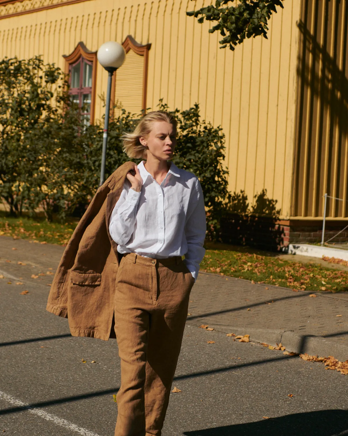 Anna - Linen Trousers in brown