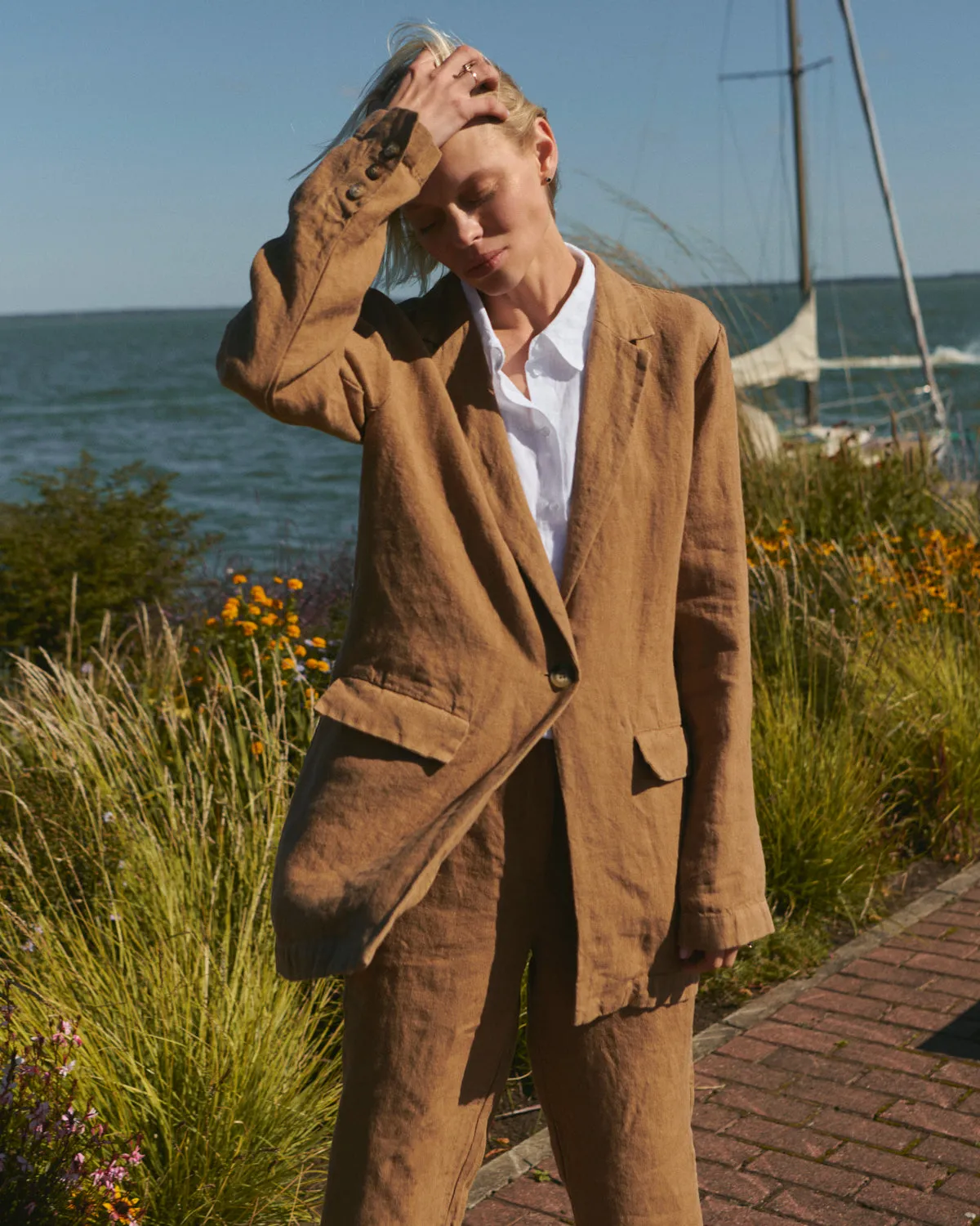 Anna - Linen Trousers in brown