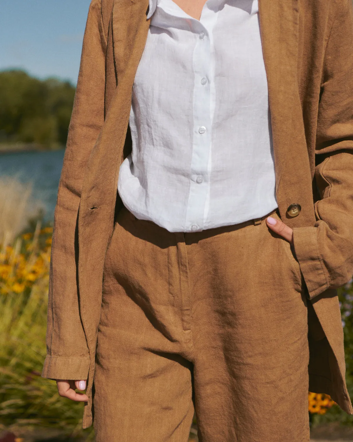 Anna - Linen Trousers in brown
