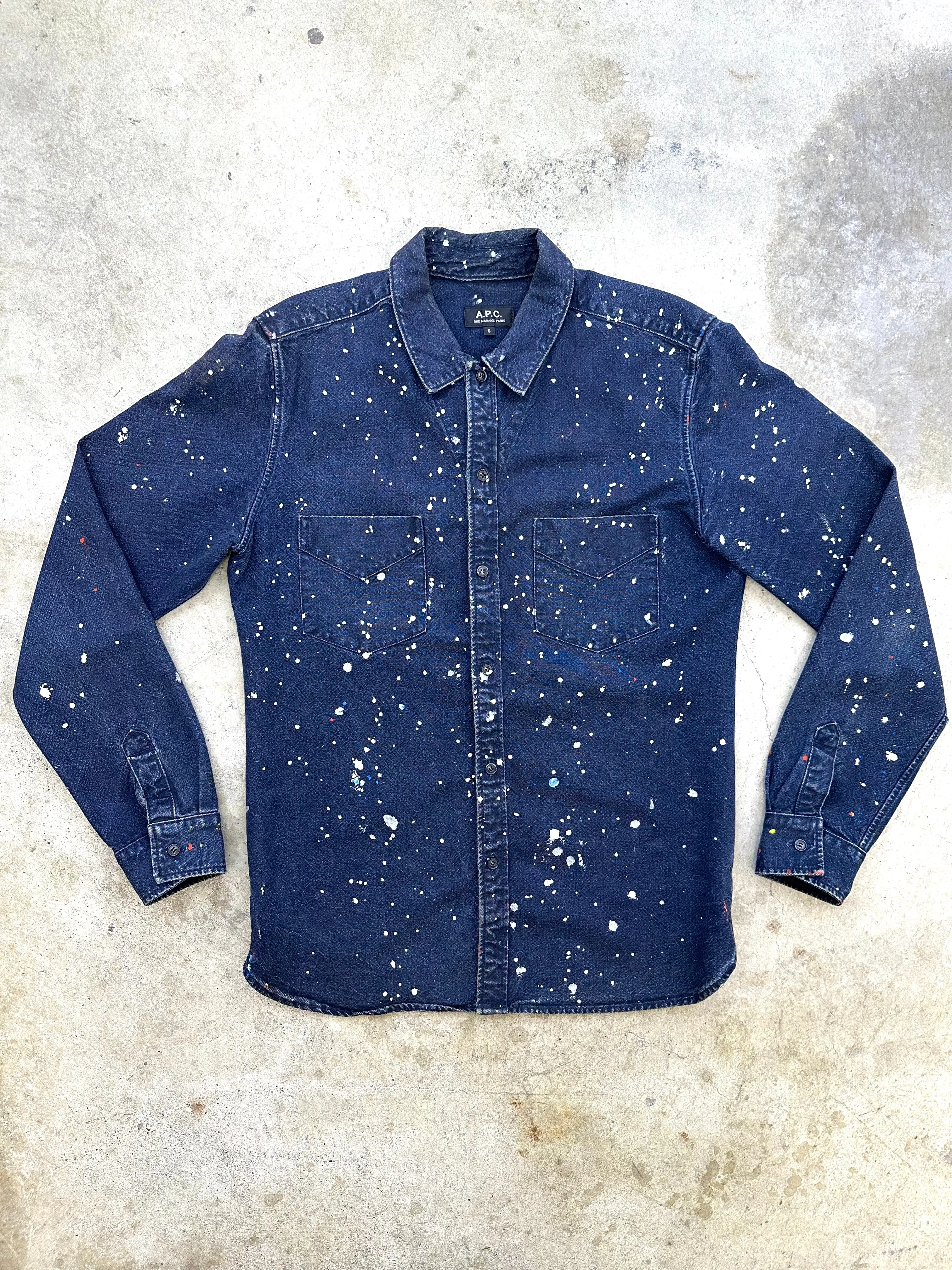 A.P.C. Denim Splatter Shirt
