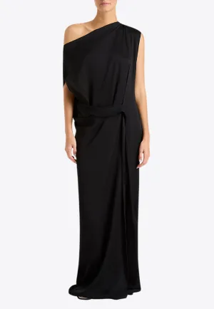 Ardea One-Shoulder Draped Maxi Dress