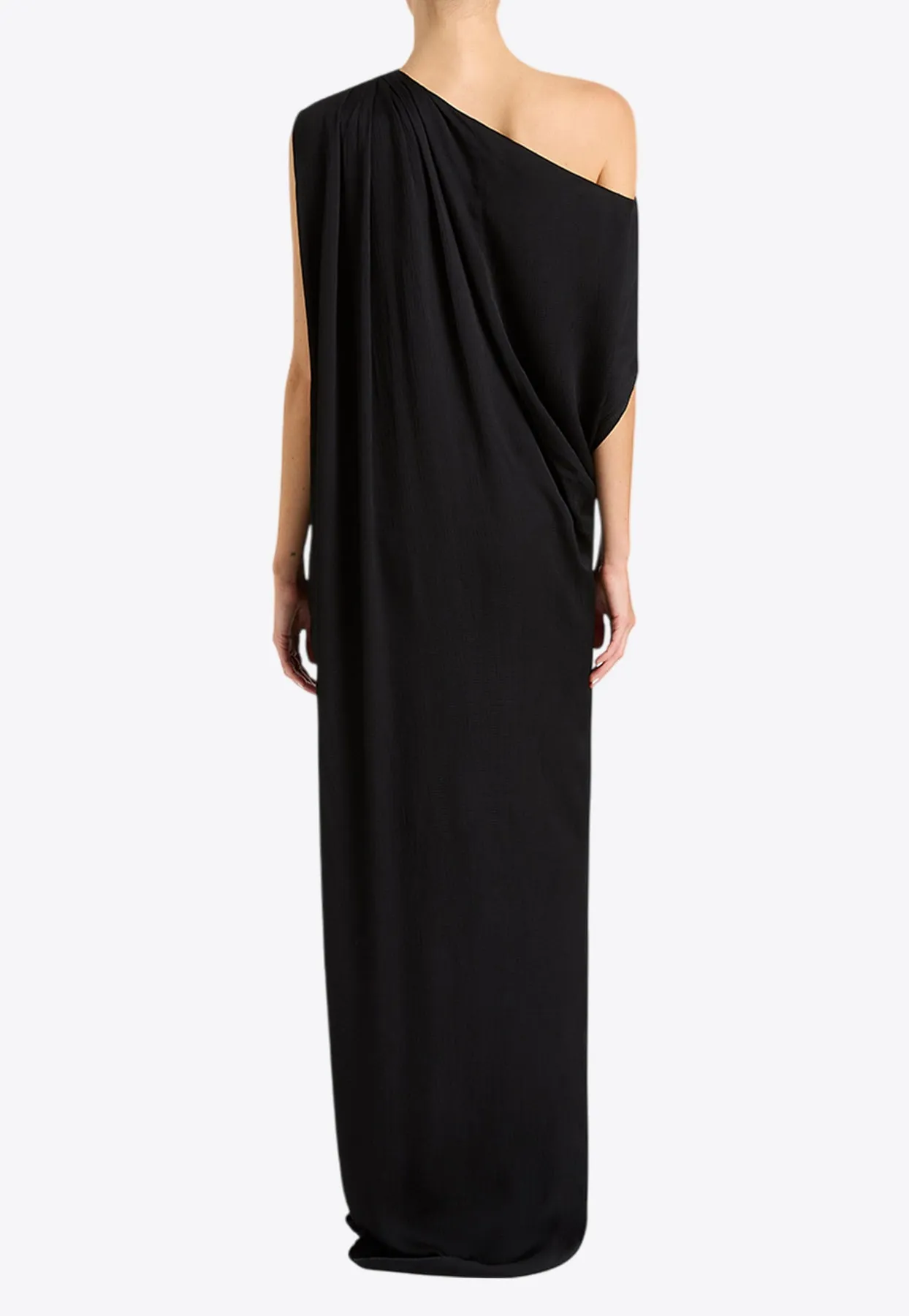 Ardea One-Shoulder Draped Maxi Dress