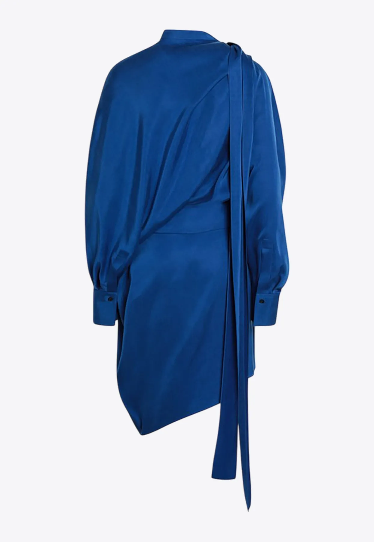 Asymmetric Long-Sleeved Mini Dress