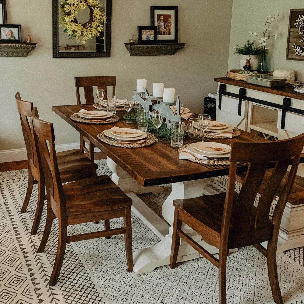 Avon Farmhouse Table with White Base