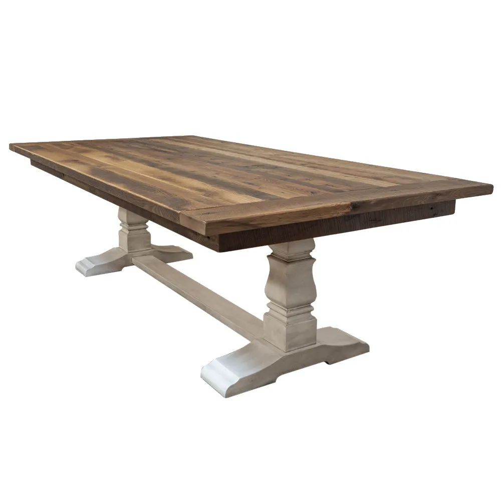 Avon Farmhouse Table with White Base