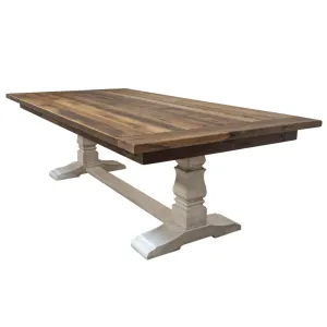 Avon Farmhouse Table with White Base