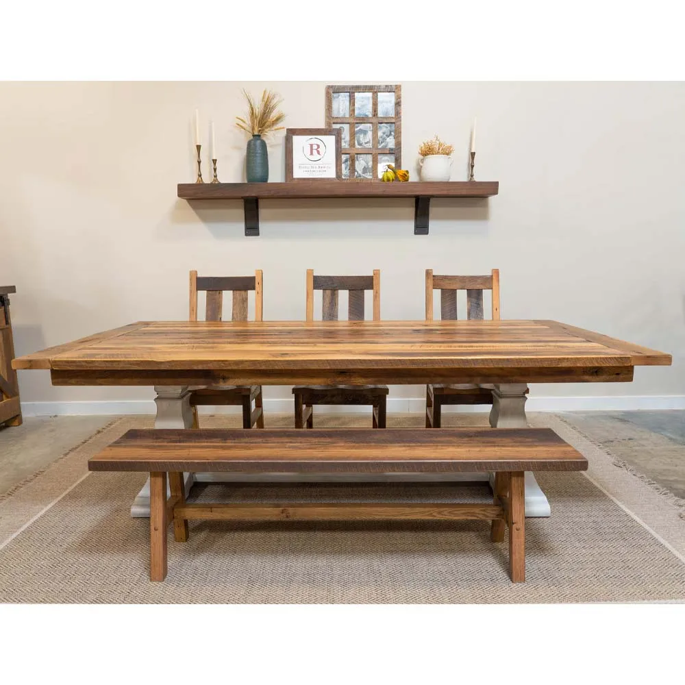 Avon Farmhouse Table with White Base