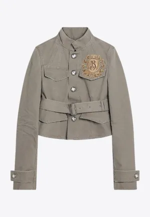 B Shield Emblem Canvas Jacket