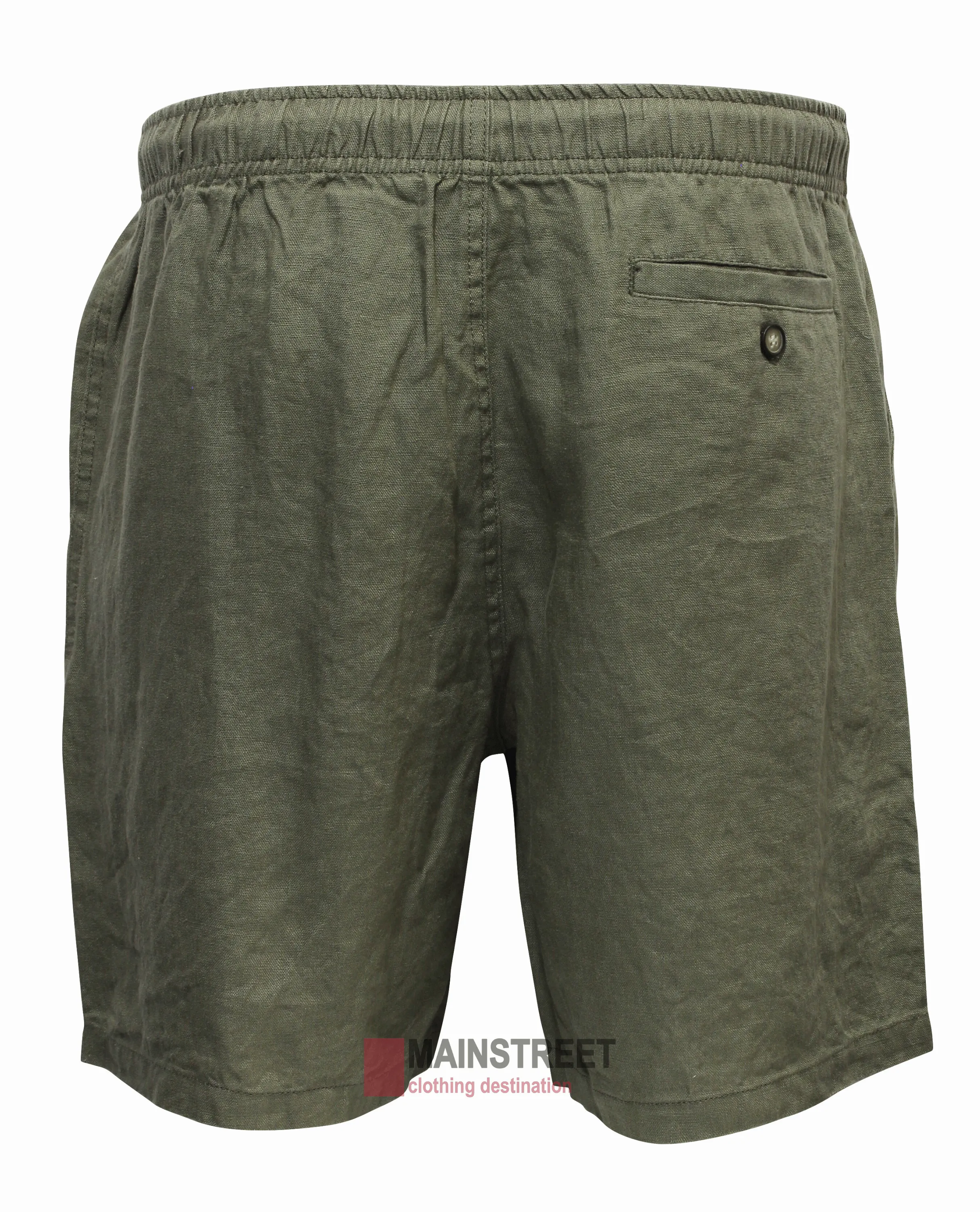 Back Bay Linen Elastic Waist Short