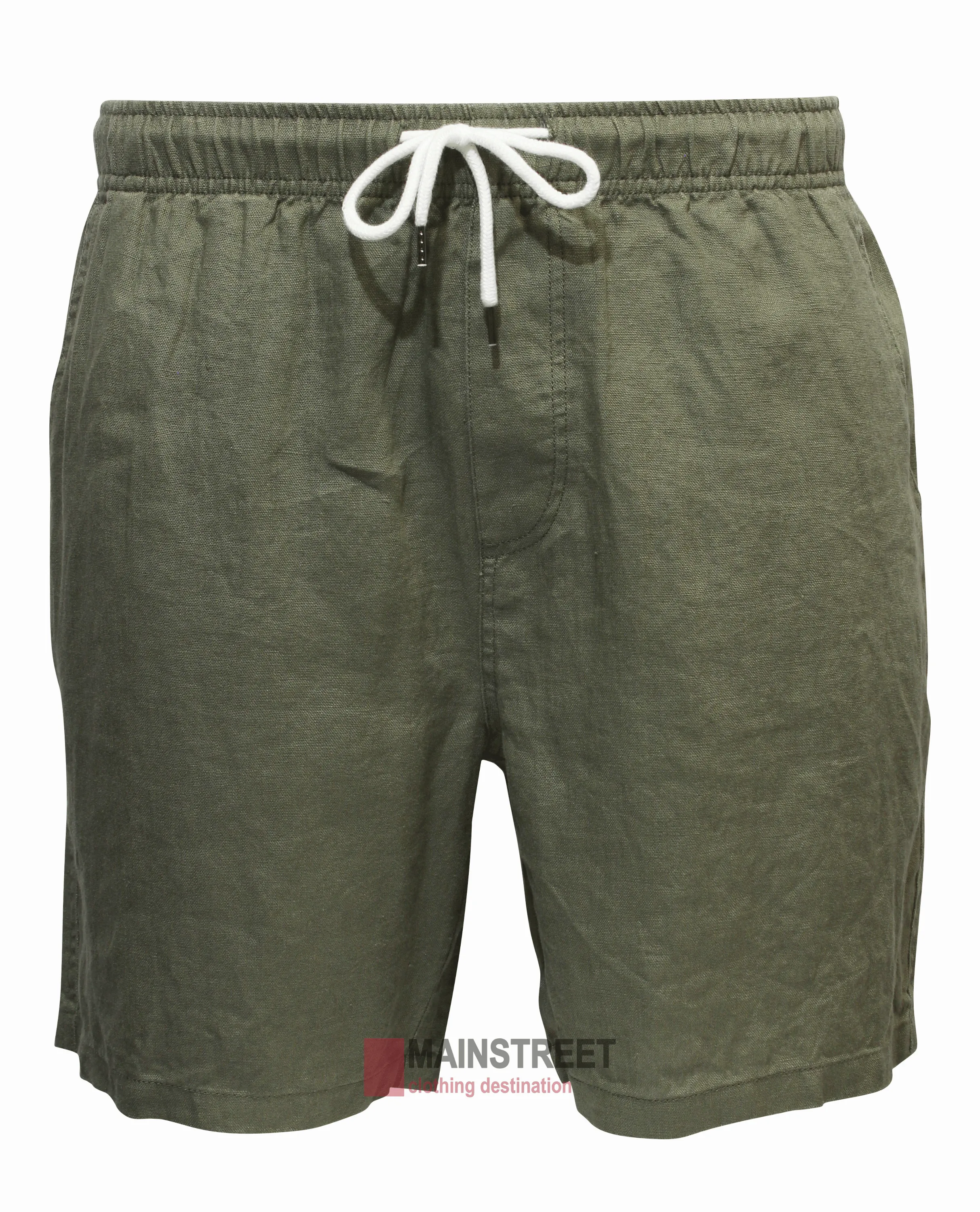 Back Bay Linen Elastic Waist Short