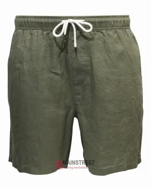 Back Bay Linen Elastic Waist Short