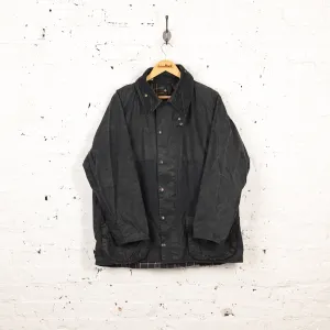 Barbour Beaufort Wax Jacket Coat - Blue - XL