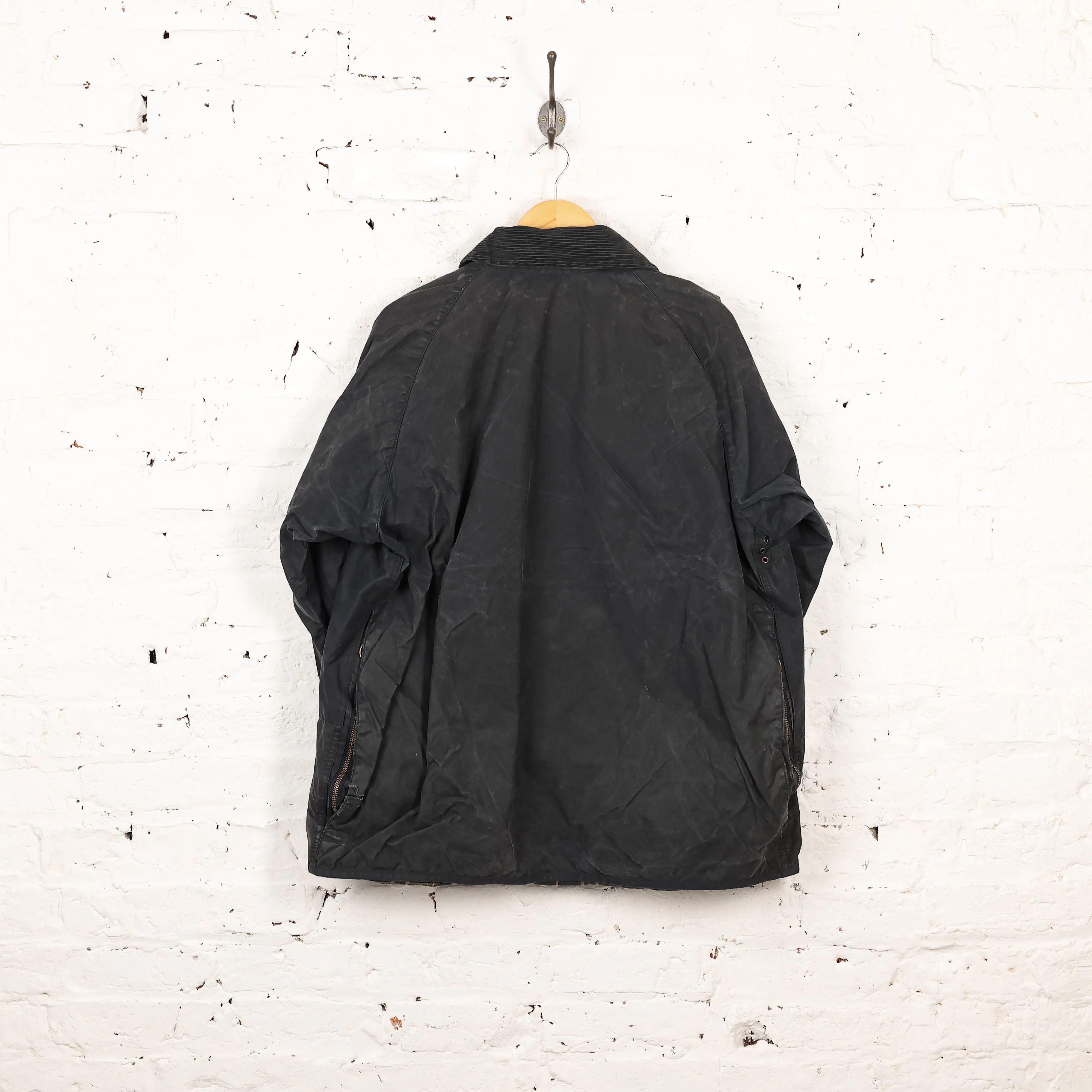 Barbour Beaufort Wax Jacket Coat - Blue - XL