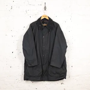 Barbour Border Wax Jacket Coat - Blue - XL