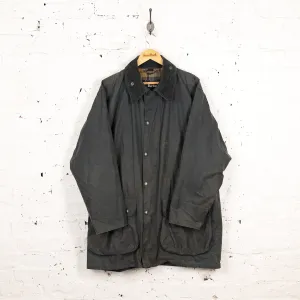 Barbour Border Wax Jacket Coat - Blue - XXL