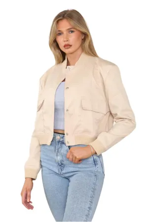 Beige Cropped Jacket