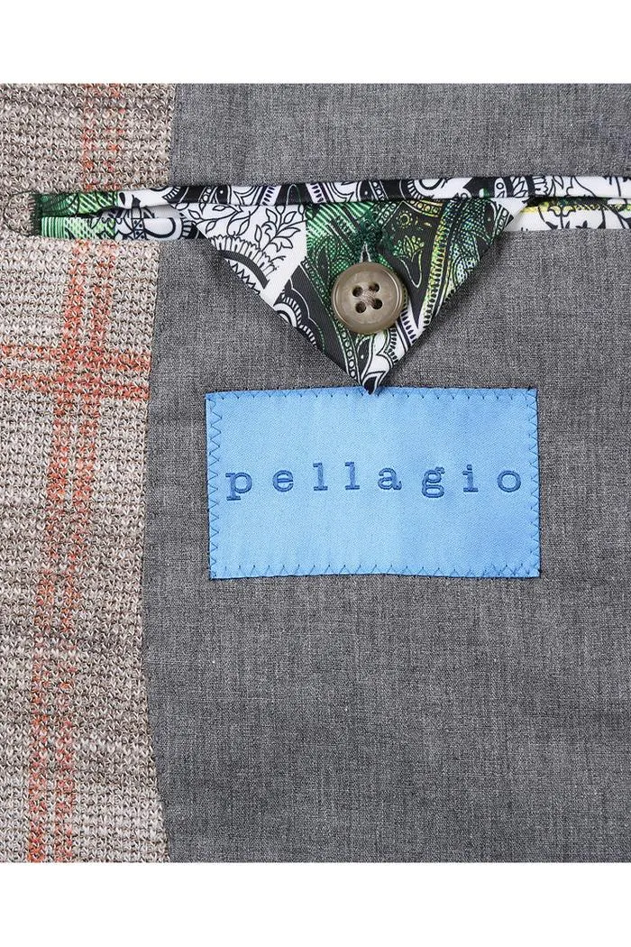 Beige Windowpane Sports Jacket