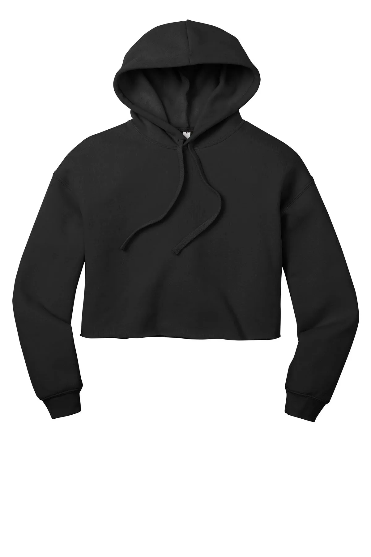 BELLA CANVAS  Women's Sponge Fleece Cropped Fleece Hoodie. BC7502 Black