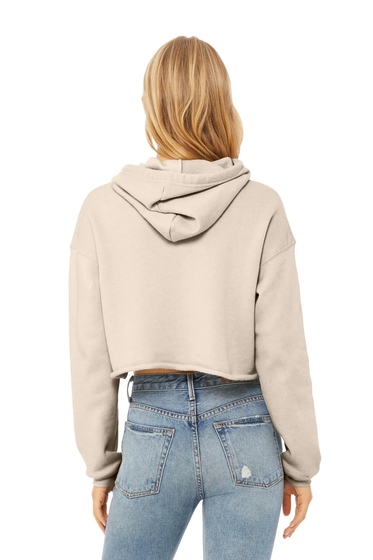 BELLA CANVAS  Women's Sponge Fleece Cropped Fleece Hoodie. BC7502 Heather Dust