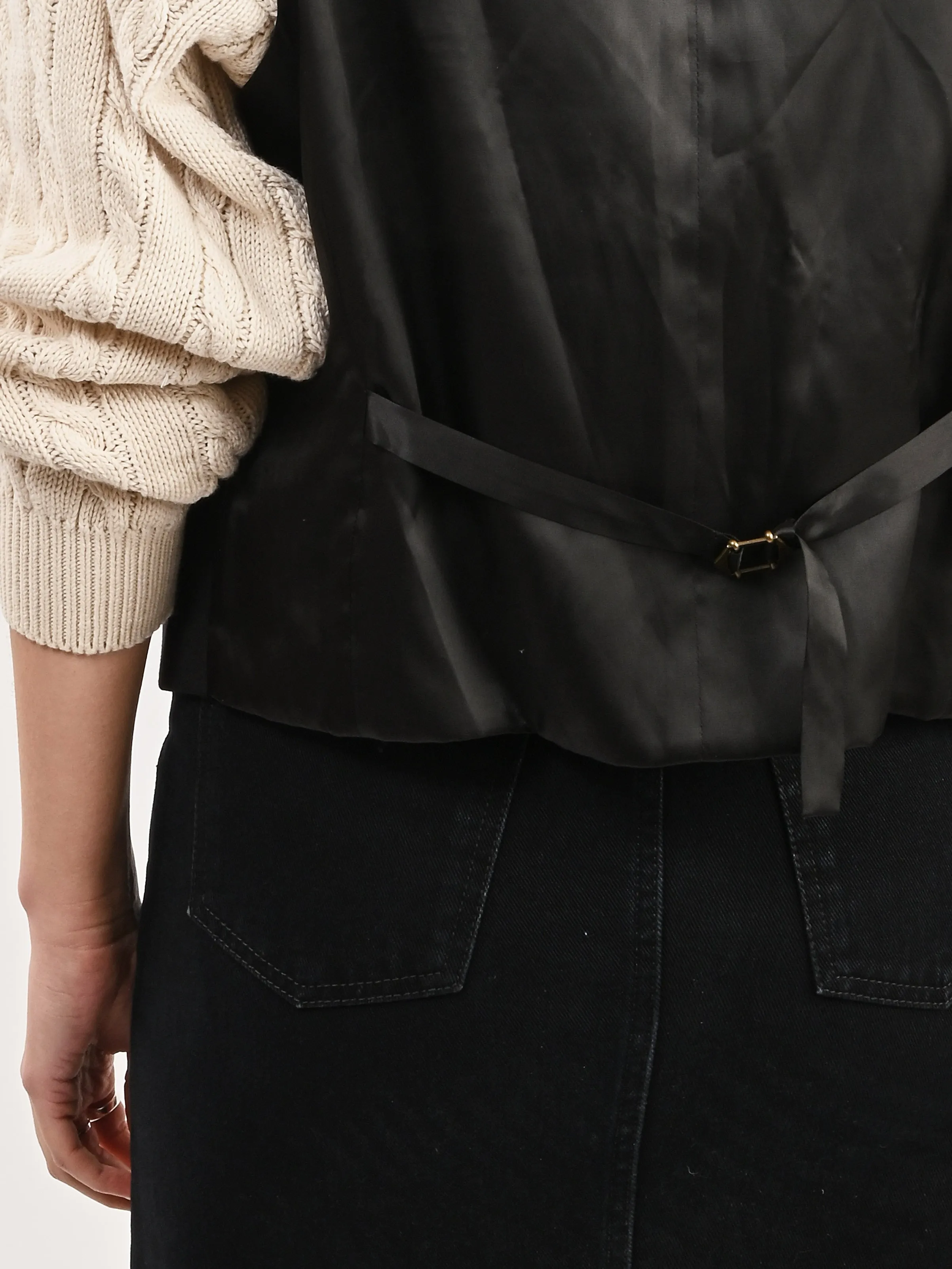 Black Bustier Vest