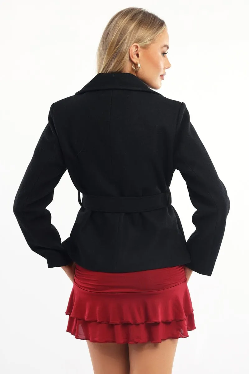 Black Cropped Coat