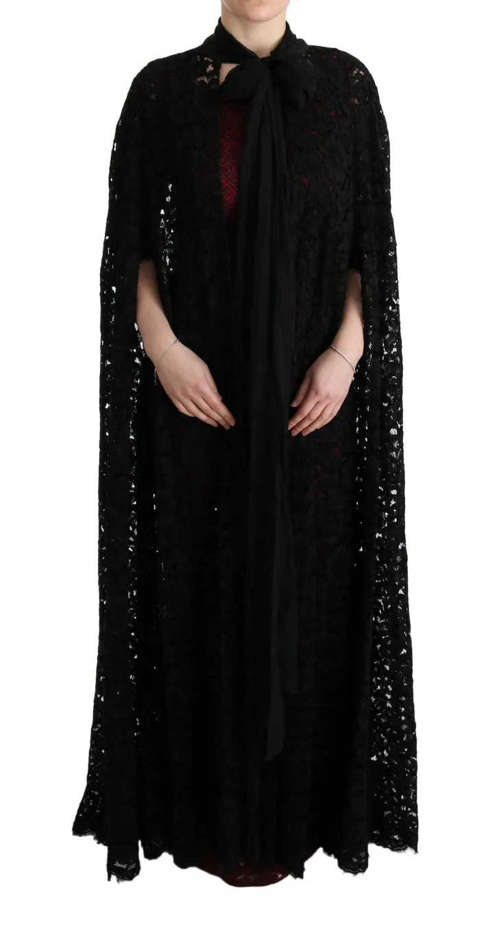 Black Floral Lace Maxi Dress