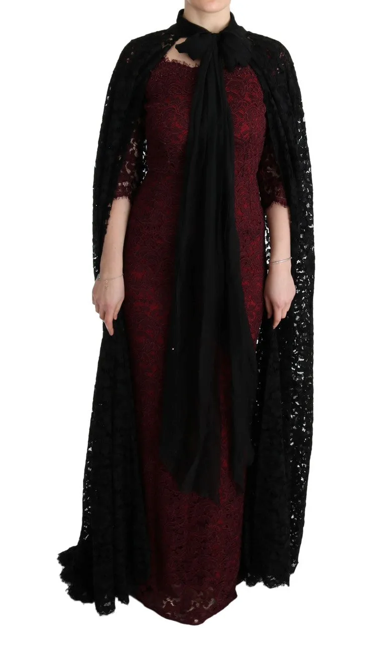 Black Floral Lace Maxi Dress