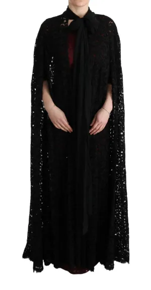 Black Floral Lace Maxi Dress